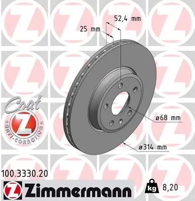 Levný Brzdový kotouč ZIMMERMANN 100333020