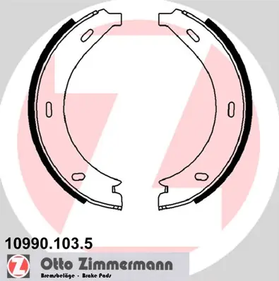 Sada brzdových čelistí, parkovací brzda ZIMMERMANN 109901035 Sezónní Sleva