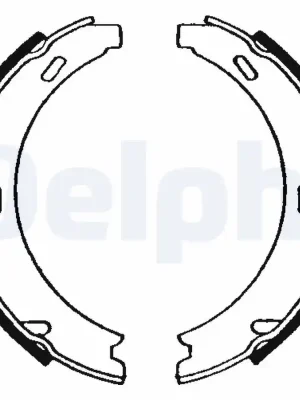 Sada brzdových čelistí, parkovací brzda DELPHI LS1637 Zlevněný