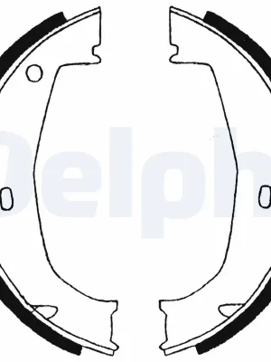 Nízká Cena Sada brzdových čelistí, parkovací brzda DELPHI LS1851