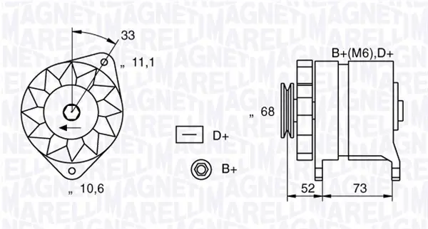 Generátor MAGNETI MARELLI 063321154010 Levný