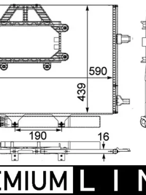 Kondenzátor, klimatizace MAHLE ORIGINAL AC 453 000P Levný