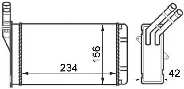Výměník tepla, vnitřní vytápění MAHLE ORIGINAL AH 43 000S Novinka