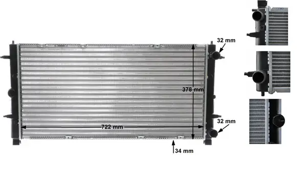 Chladič, chlazení motoru MAHLE ORIGINAL CR 398 000S Jen Po Omezenou Doba