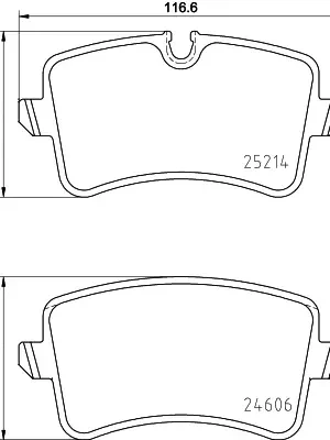 Sada brzdových destiček, kotoučová brzda HELLA 8DB 355 016-061 Novinka