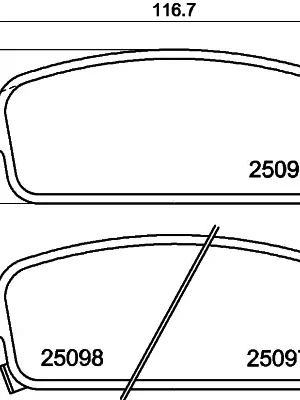 Horká Nabídka Sada brzdových destiček, kotoučová brzda HELLA 8DB 355 024-861