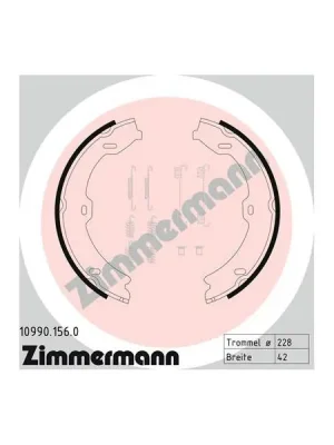 Top Prodej Sada brzdových čelistí, parkovací brzda ZIMMERMANN 10990.156.0