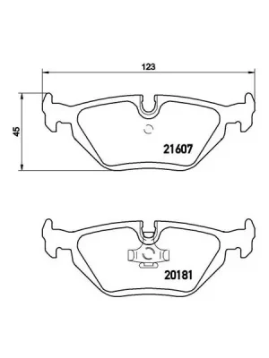Sada brzdových destiček, kotoučová brzda BREMBO P 06 013 Originální