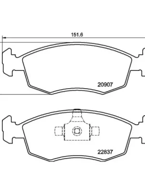 Sada brzdových destiček, kotoučová brzda BREMBO P 23 192 Cenový Hit