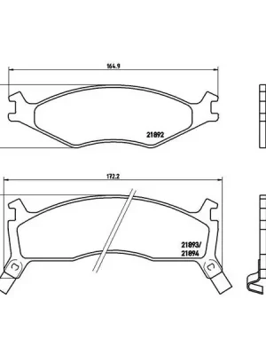 Časově Omezené Sada brzdových destiček, kotoučová brzda BREMBO P 30 006