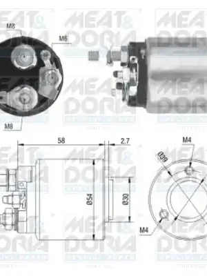 Zlevněný Elektromagnetický spínač, startér MEAT & DORIA 46008