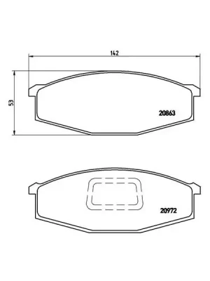 Sada brzdových destiček, kotoučová brzda BREMBO P 56 012 Cenový Hit