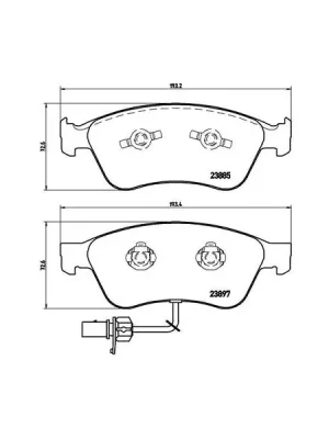 Akční Cena Sada brzdových destiček, kotoučová brzda BREMBO P 85 087