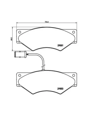 Sada brzdových destiček, kotoučová brzda BREMBO P A6 007 Omezená Nabídka