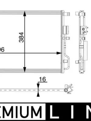 Kondenzátor, klimatizace MAHLE ORIGINAL AC 61 000P Časově Omezené