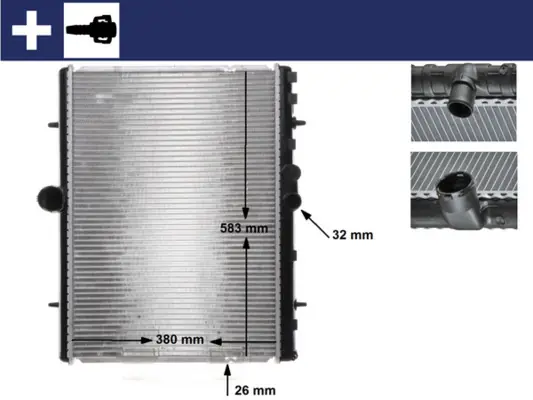 Chladič, chlazení motoru MAHLE ORIGINAL CR 889 000S Nejlepší Cena