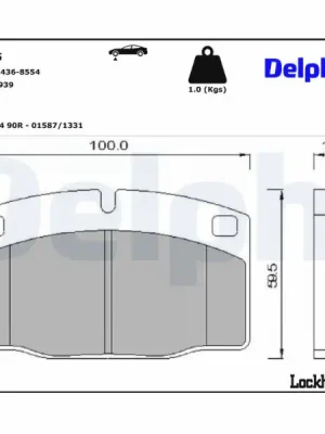 Sada brzdových destiček, kotoučová brzda DELPHI LP415 Finální Výprodej