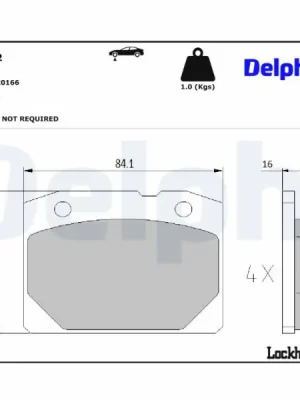 Sada brzdových destiček, kotoučová brzda DELPHI LP92 Pouze Dnes