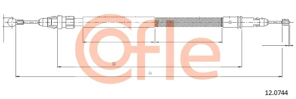 Tažné lanko, parkovací brzda COFLE 92.12.0744 Cenová Bomba