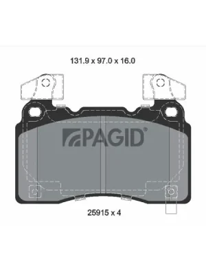 Vysoce Kvalitní Sada brzdových destiček, kotoučová brzda PAGID T2817N