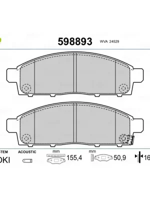 Finální Výprodej Sada brzdových destiček, kotoučová brzda VALEO 598893
