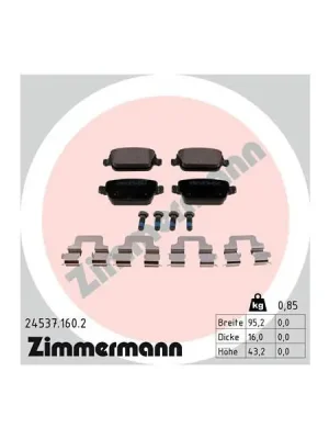 Sada brzdových destiček, kotoučová brzda ZIMMERMANN 24537.160.2 Horká Nabídka