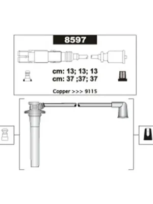 Vysoce Kvalitní Sada kabelů pro zapalování MAGNETI MARELLI 941318111303