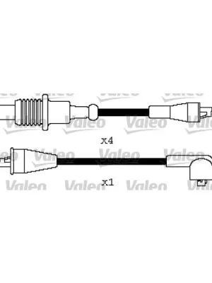 Cenově Výhodný Sada kabelů pro zapalování VALEO 346396