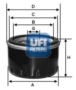 Přímo Od Výrobce Olejový filtr UFI 2327800