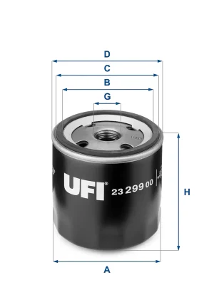 Olejový filtr UFI 2329900 Zlevněný