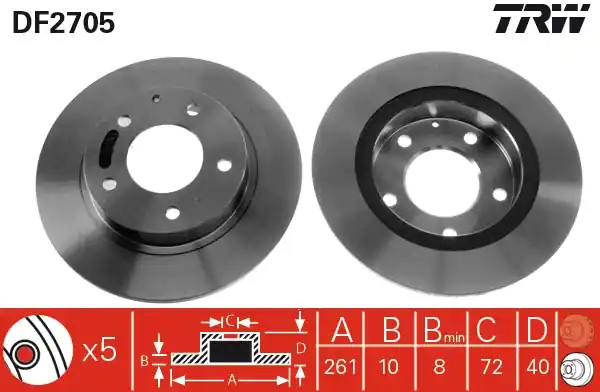 Brzdový kotouč TRW DF2705 Nízká Cena