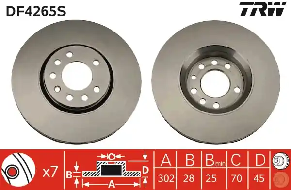 Must-Have Brzdový kotouč TRW DF4265S