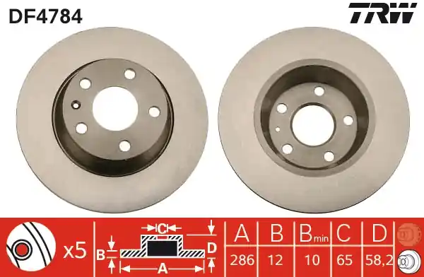 Speciální Cena Brzdový kotouč TRW DF4784