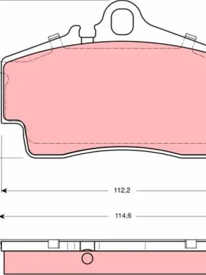 Sada brzdových destiček, kotoučová brzda TRW GDB1395 Expresní Doručení