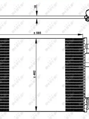 Vysoce Kvalitní Kondenzátor, klimatizace NRF 350330