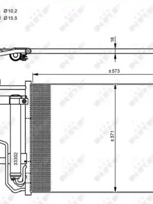 Kondenzátor, klimatizace NRF 35922 Finální Výprodej
