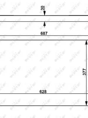 Značkový Chladič, chlazení motoru NRF 54657