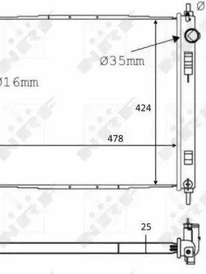 Chladič, chlazení motoru NRF 58231 Nejlepší Volba