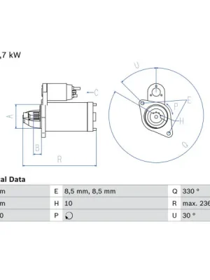 Zlevněný Startér BOSCH 0 986 018 180