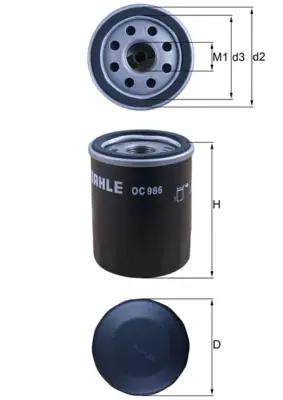 Ověřený Olejový filtr MAHLE ORIGINAL OC986