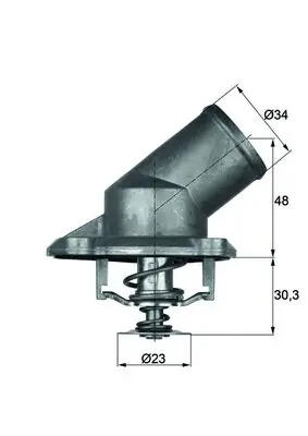 Termostat, chladivo MAHLE ORIGINAL TI22492 Expresní Doručení