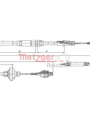 Tažné lanko, ovládání spojky METZGER 10.3149 Levný