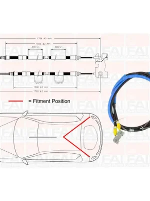 Speciální Cena Tažné lanko, parkovací brzda FAI AutoParts FBC0061
