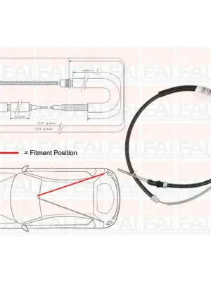 Tažné lanko, parkovací brzda FAI AutoParts FBC0112 Tovární Cena
