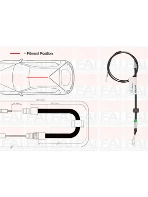Tažné lanko, parkovací brzda FAI AutoParts FBC0166 Rychlé Dodání
