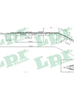 Autentický Tažné lanko, parkovací brzda LPR C0068B