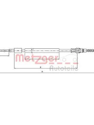 Tažné lanko, parkovací brzda METZGER 10.6043 Rychlé Dodání