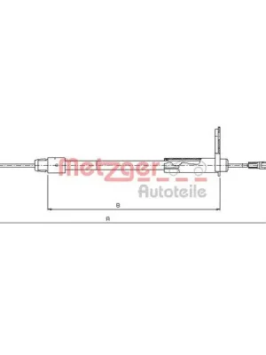 Expresní Doručení Tažné lanko, parkovací brzda METZGER 10.9435