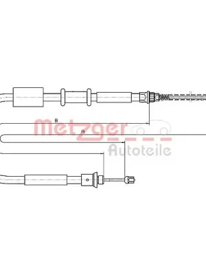 Tažné lanko, parkovací brzda METZGER 1281P2 Koupit Online