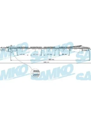 Tažné lanko, parkovací brzda SAMKO C1542B Cenový Hit